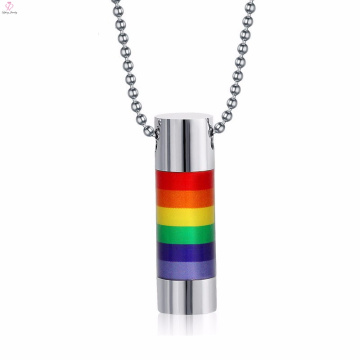 Rainbow Color Om Gay 316L Stainless Steel Pendant Jewelry